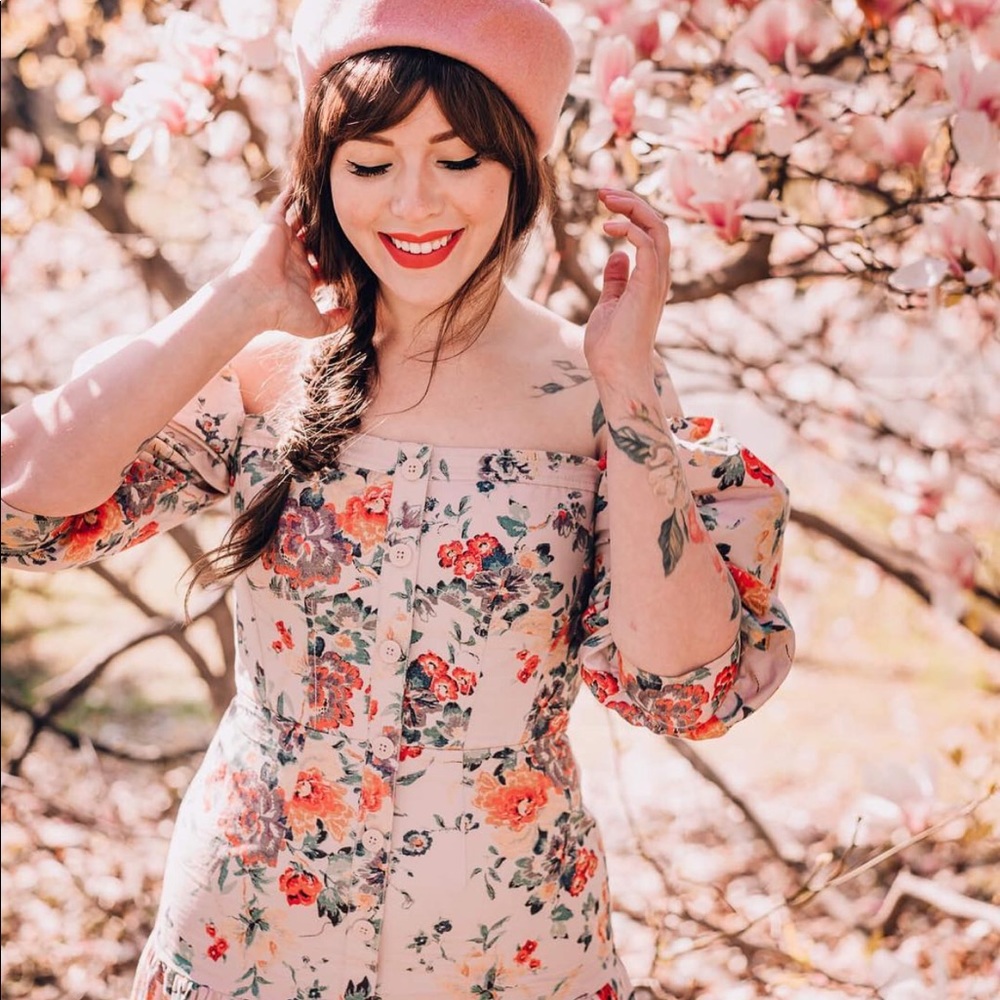 Rebecca Taylor Pink Floral Print Marlena